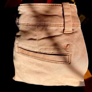 American Eagle twill midi shorts